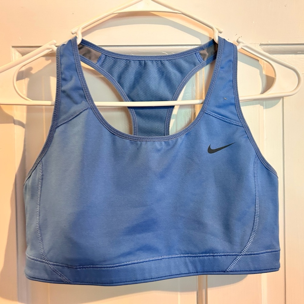 Nike Blue Racerback Sports Bra Moisture-Wicking